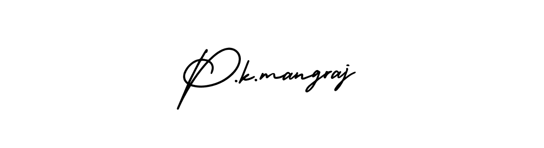 P.k.mangraj stylish signature style. Best Handwritten Sign (AmerikaSignatureDemo-Regular) for my name. Handwritten Signature Collection Ideas for my name P.k.mangraj. P.k.mangraj signature style 3 images and pictures png