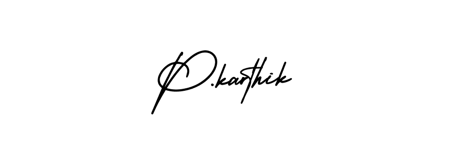 if you are searching for the best signature style for your name P.karthik. so please give up your signature search. here we have designed multiple signature styles  using AmerikaSignatureDemo-Regular. P.karthik signature style 3 images and pictures png