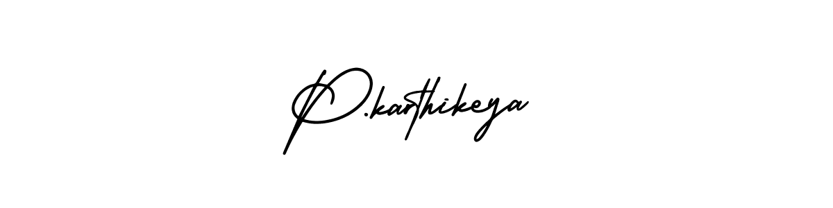 Create a beautiful signature design for name P.karthikeya. With this signature (AmerikaSignatureDemo-Regular) fonts, you can make a handwritten signature for free. P.karthikeya signature style 3 images and pictures png