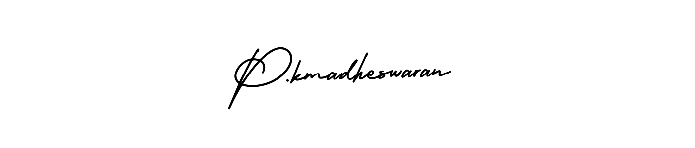 P.kmadheswaran stylish signature style. Best Handwritten Sign (AmerikaSignatureDemo-Regular) for my name. Handwritten Signature Collection Ideas for my name P.kmadheswaran. P.kmadheswaran signature style 3 images and pictures png