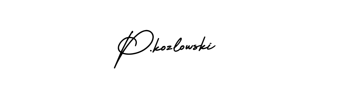 Also we have P.kozlowski name is the best signature style. Create professional handwritten signature collection using AmerikaSignatureDemo-Regular autograph style. P.kozlowski signature style 3 images and pictures png