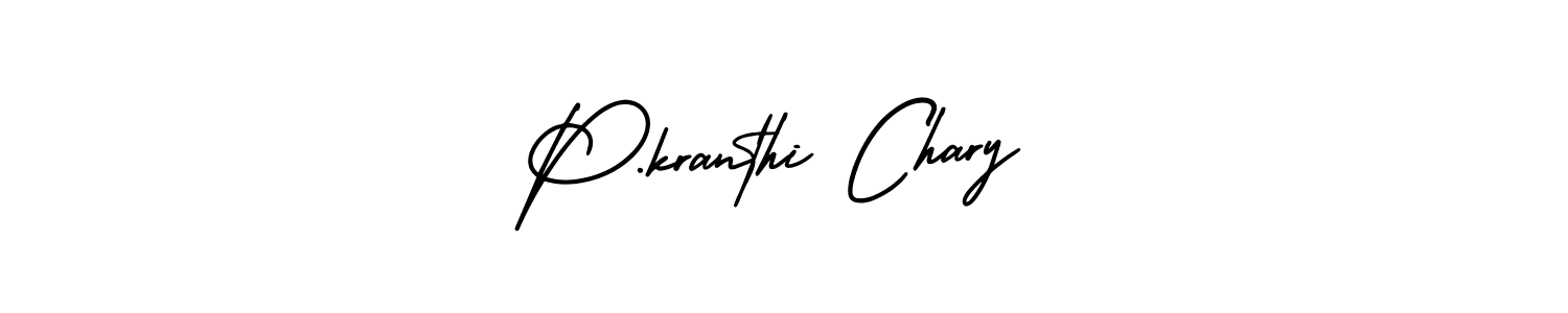 AmerikaSignatureDemo-Regular is a professional signature style that is perfect for those who want to add a touch of class to their signature. It is also a great choice for those who want to make their signature more unique. Get P.kranthi Chary name to fancy signature for free. P.kranthi Chary signature style 3 images and pictures png