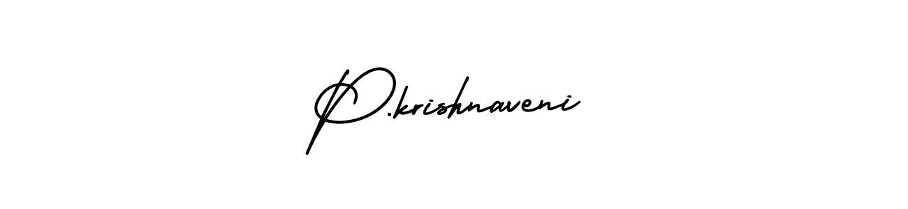 Design your own signature with our free online signature maker. With this signature software, you can create a handwritten (AmerikaSignatureDemo-Regular) signature for name P.krishnaveni. P.krishnaveni signature style 3 images and pictures png