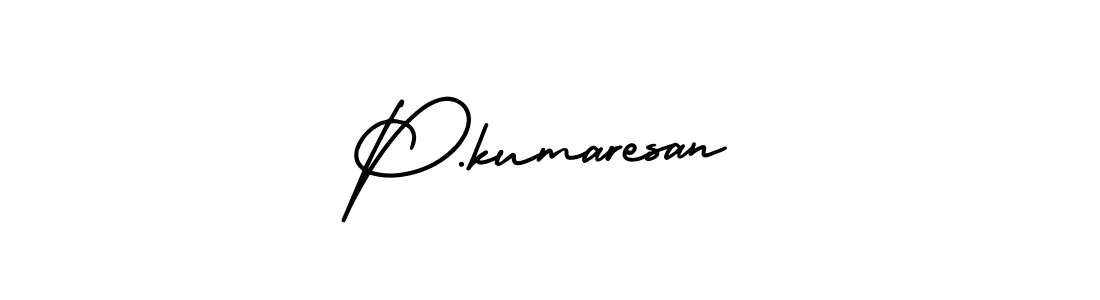 You should practise on your own different ways (AmerikaSignatureDemo-Regular) to write your name (P.kumaresan) in signature. don't let someone else do it for you. P.kumaresan signature style 3 images and pictures png