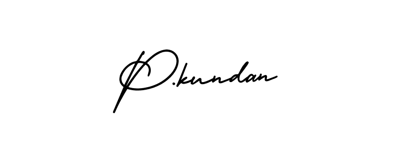 Design your own signature with our free online signature maker. With this signature software, you can create a handwritten (AmerikaSignatureDemo-Regular) signature for name P.kundan. P.kundan signature style 3 images and pictures png