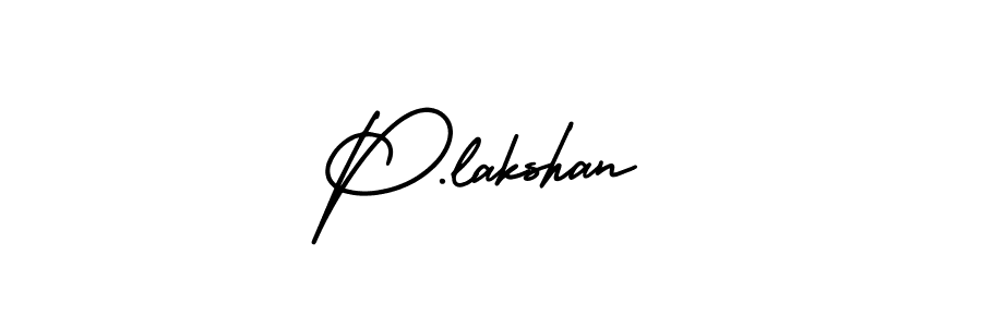 The best way (AmerikaSignatureDemo-Regular) to make a short signature is to pick only two or three words in your name. The name P.lakshan include a total of six letters. For converting this name. P.lakshan signature style 3 images and pictures png