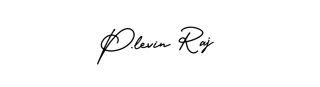 P.levin Raj stylish signature style. Best Handwritten Sign (AmerikaSignatureDemo-Regular) for my name. Handwritten Signature Collection Ideas for my name P.levin Raj. P.levin Raj signature style 3 images and pictures png