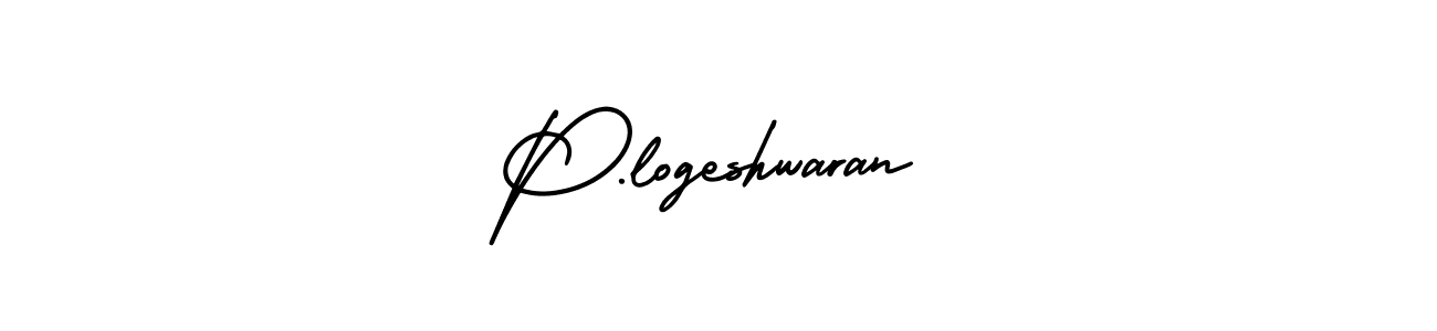 Design your own signature with our free online signature maker. With this signature software, you can create a handwritten (AmerikaSignatureDemo-Regular) signature for name P.logeshwaran. P.logeshwaran signature style 3 images and pictures png