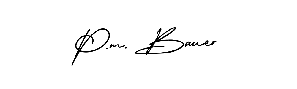 Also we have P.m. Bauer name is the best signature style. Create professional handwritten signature collection using AmerikaSignatureDemo-Regular autograph style. P.m. Bauer signature style 3 images and pictures png