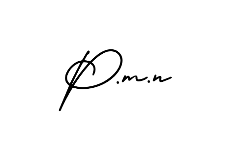 Also You can easily find your signature by using the search form. We will create P.m.n name handwritten signature images for you free of cost using AmerikaSignatureDemo-Regular sign style. P.m.n signature style 3 images and pictures png