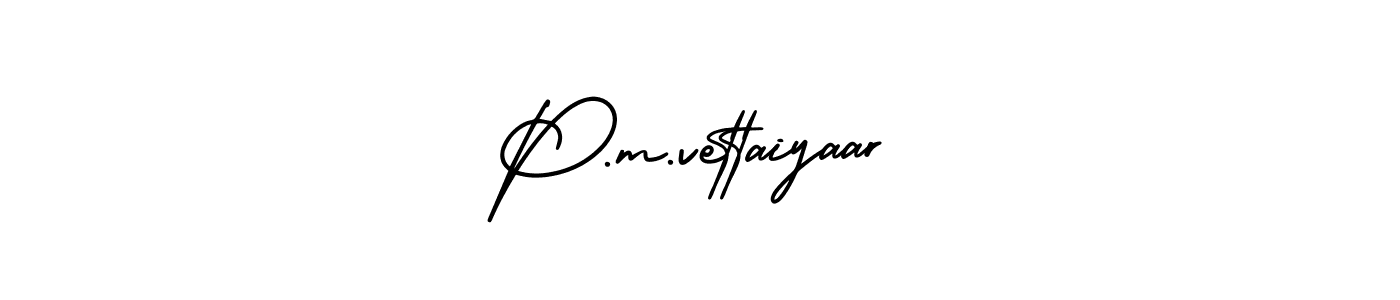 It looks lik you need a new signature style for name P.m.vettaiyaar. Design unique handwritten (AmerikaSignatureDemo-Regular) signature with our free signature maker in just a few clicks. P.m.vettaiyaar signature style 3 images and pictures png