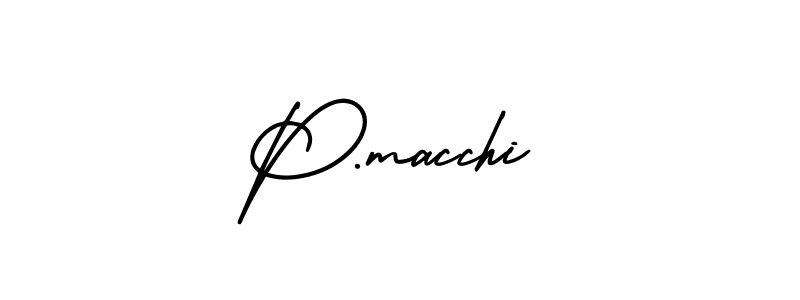 How to Draw P.macchi signature style? AmerikaSignatureDemo-Regular is a latest design signature styles for name P.macchi. P.macchi signature style 3 images and pictures png