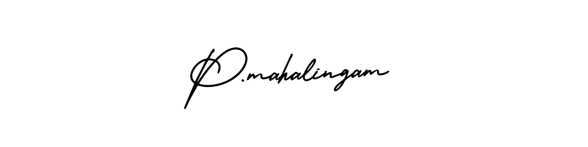 You should practise on your own different ways (AmerikaSignatureDemo-Regular) to write your name (P.mahalingam) in signature. don't let someone else do it for you. P.mahalingam signature style 3 images and pictures png