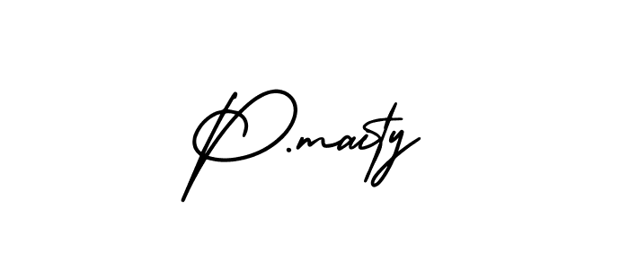 How to Draw P.maity signature style? AmerikaSignatureDemo-Regular is a latest design signature styles for name P.maity. P.maity signature style 3 images and pictures png