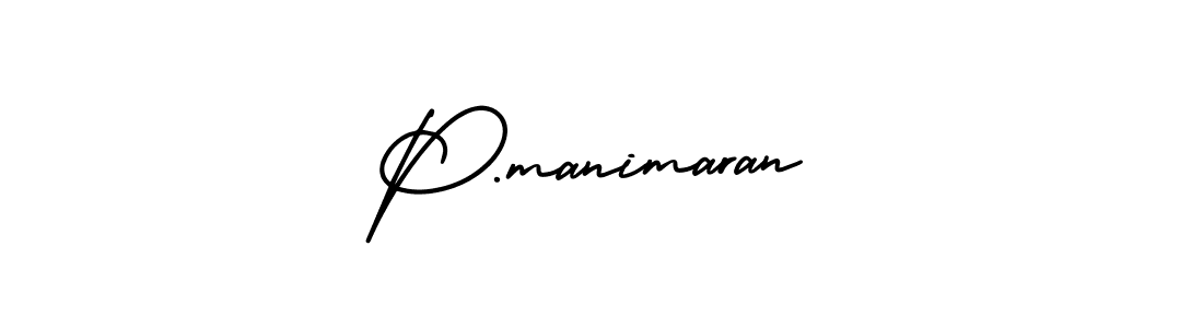Make a beautiful signature design for name P.manimaran. With this signature (AmerikaSignatureDemo-Regular) style, you can create a handwritten signature for free. P.manimaran signature style 3 images and pictures png