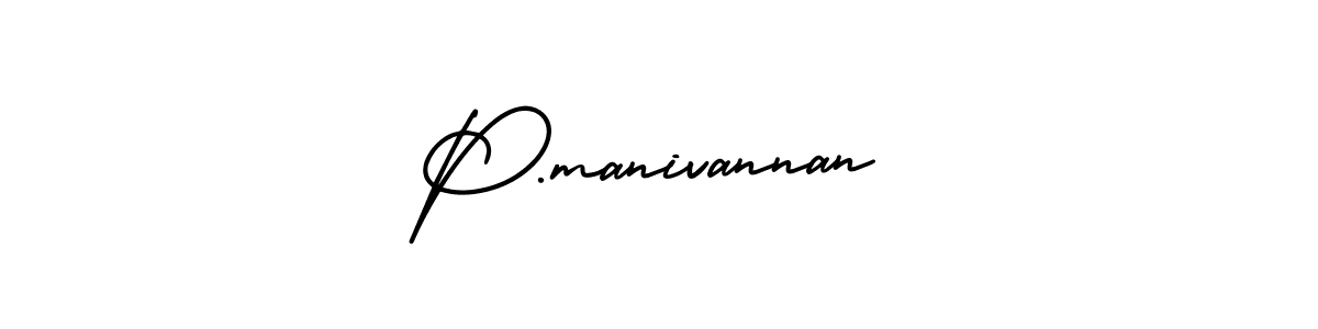 How to make P.manivannan signature? AmerikaSignatureDemo-Regular is a professional autograph style. Create handwritten signature for P.manivannan name. P.manivannan signature style 3 images and pictures png