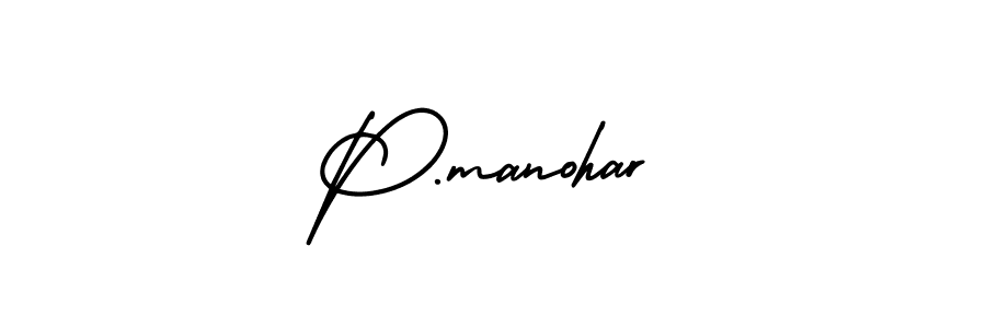 Make a beautiful signature design for name P.manohar. Use this online signature maker to create a handwritten signature for free. P.manohar signature style 3 images and pictures png