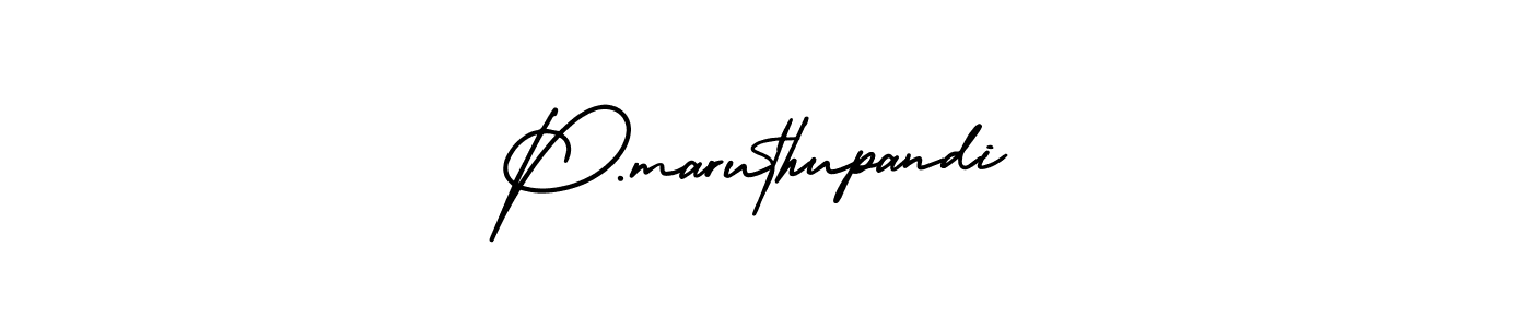 Use a signature maker to create a handwritten signature online. With this signature software, you can design (AmerikaSignatureDemo-Regular) your own signature for name P.maruthupandi. P.maruthupandi signature style 3 images and pictures png