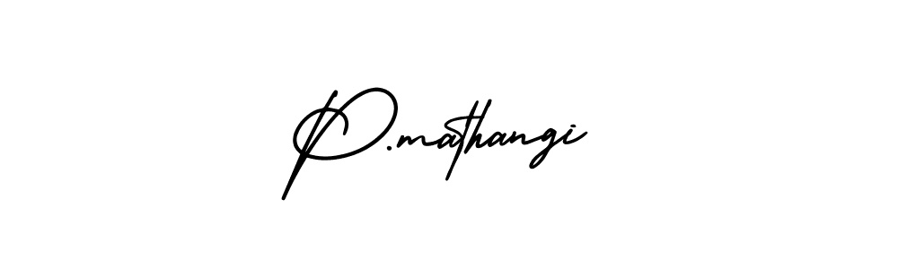 How to make P.mathangi signature? AmerikaSignatureDemo-Regular is a professional autograph style. Create handwritten signature for P.mathangi name. P.mathangi signature style 3 images and pictures png