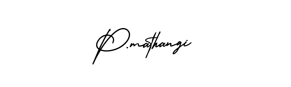 How to make P.mathangi signature? AmerikaSignatureDemo-Regular is a professional autograph style. Create handwritten signature for P.mathangi name. P.mathangi signature style 3 images and pictures png