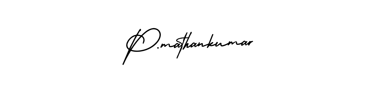 Use a signature maker to create a handwritten signature online. With this signature software, you can design (AmerikaSignatureDemo-Regular) your own signature for name P.mathankumar. P.mathankumar signature style 3 images and pictures png