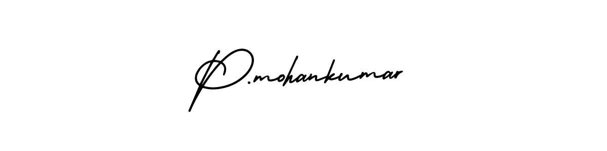 The best way (AmerikaSignatureDemo-Regular) to make a short signature is to pick only two or three words in your name. The name P.mohankumar include a total of six letters. For converting this name. P.mohankumar signature style 3 images and pictures png