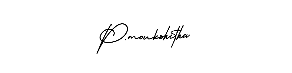 Best and Professional Signature Style for P.moukshitha. AmerikaSignatureDemo-Regular Best Signature Style Collection. P.moukshitha signature style 3 images and pictures png