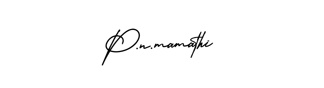 Create a beautiful signature design for name P.n.mamathi. With this signature (AmerikaSignatureDemo-Regular) fonts, you can make a handwritten signature for free. P.n.mamathi signature style 3 images and pictures png