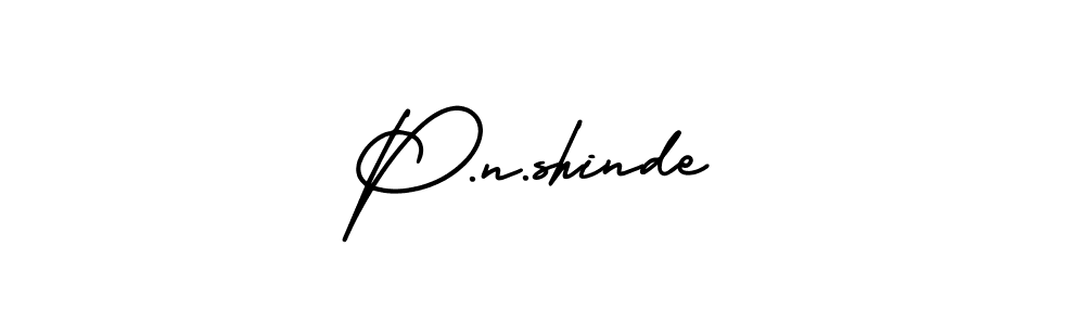 The best way (AmerikaSignatureDemo-Regular) to make a short signature is to pick only two or three words in your name. The name P.n.shinde include a total of six letters. For converting this name. P.n.shinde signature style 3 images and pictures png