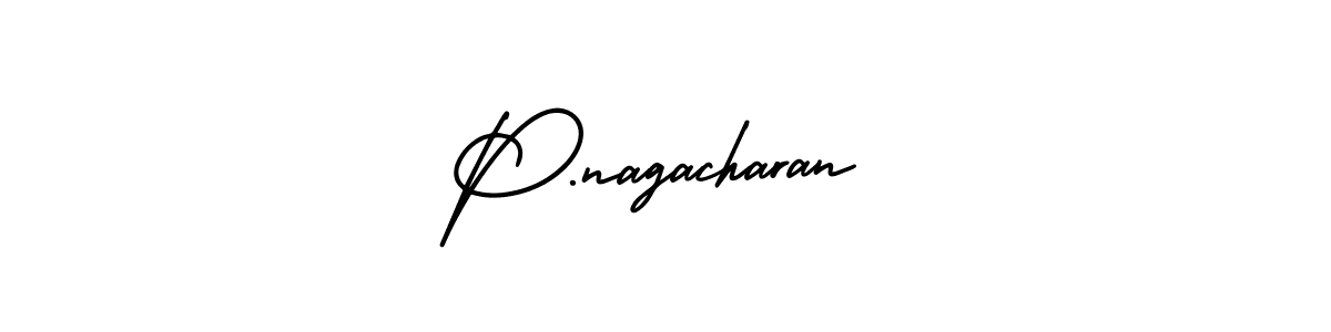 Create a beautiful signature design for name P.nagacharan. With this signature (AmerikaSignatureDemo-Regular) fonts, you can make a handwritten signature for free. P.nagacharan signature style 3 images and pictures png