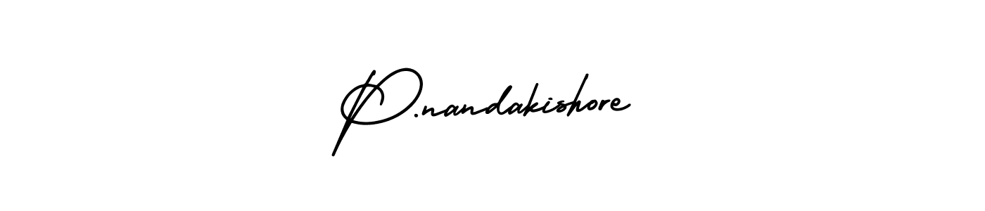 P.nandakishore stylish signature style. Best Handwritten Sign (AmerikaSignatureDemo-Regular) for my name. Handwritten Signature Collection Ideas for my name P.nandakishore. P.nandakishore signature style 3 images and pictures png