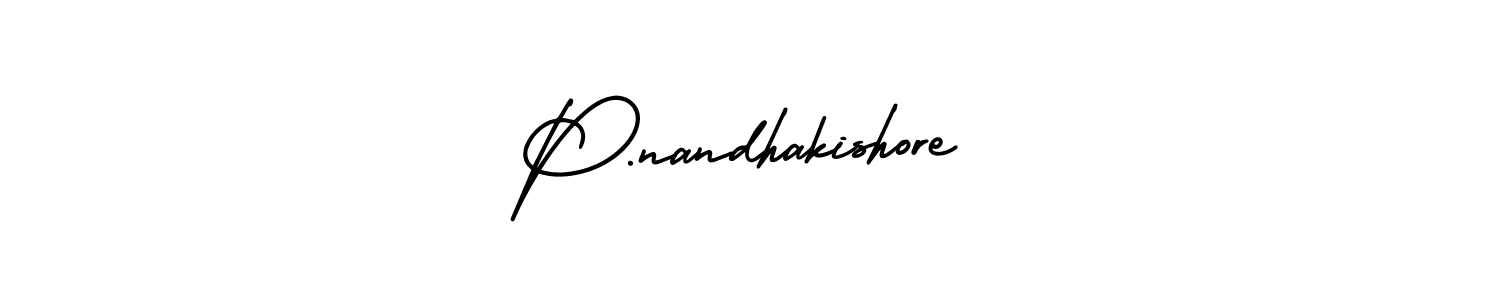 Also we have P.nandhakishore name is the best signature style. Create professional handwritten signature collection using AmerikaSignatureDemo-Regular autograph style. P.nandhakishore signature style 3 images and pictures png