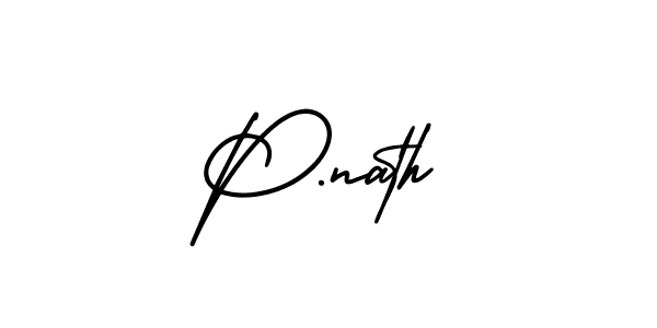 Create a beautiful signature design for name P.nath. With this signature (AmerikaSignatureDemo-Regular) fonts, you can make a handwritten signature for free. P.nath signature style 3 images and pictures png