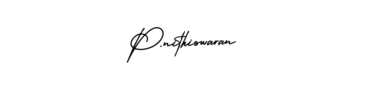 It looks lik you need a new signature style for name P.nithiswaran. Design unique handwritten (AmerikaSignatureDemo-Regular) signature with our free signature maker in just a few clicks. P.nithiswaran signature style 3 images and pictures png