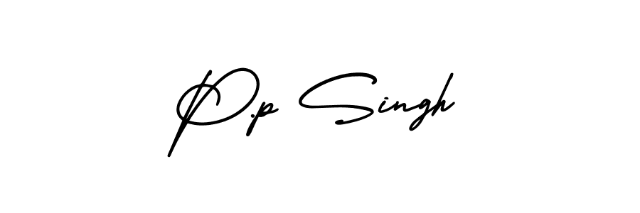 Design your own signature with our free online signature maker. With this signature software, you can create a handwritten (AmerikaSignatureDemo-Regular) signature for name P.p Singh. P.p Singh signature style 3 images and pictures png