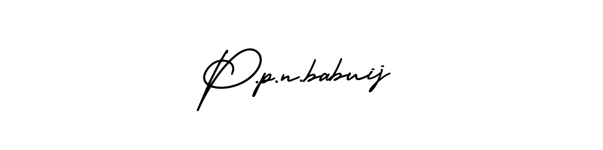 How to make P.p.n.babuij signature? AmerikaSignatureDemo-Regular is a professional autograph style. Create handwritten signature for P.p.n.babuij name. P.p.n.babuij signature style 3 images and pictures png