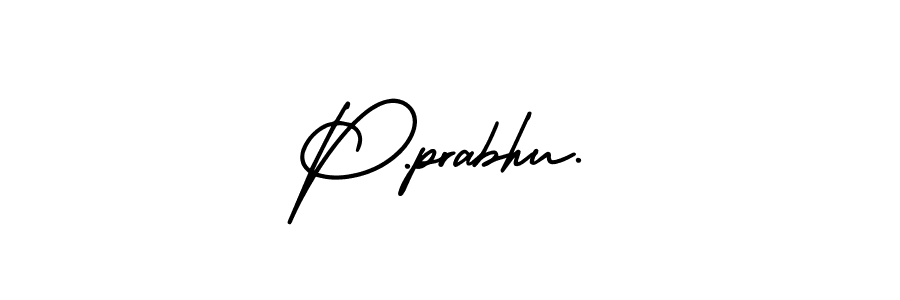 Make a beautiful signature design for name P.prabhu.. With this signature (AmerikaSignatureDemo-Regular) style, you can create a handwritten signature for free. P.prabhu. signature style 3 images and pictures png