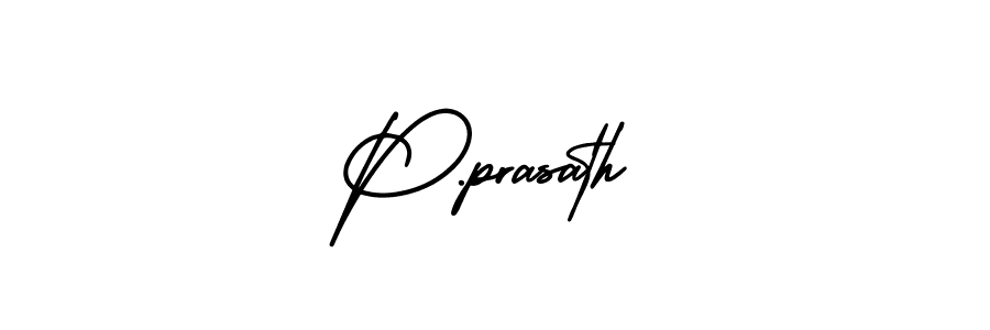 Create a beautiful signature design for name P.prasath. With this signature (AmerikaSignatureDemo-Regular) fonts, you can make a handwritten signature for free. P.prasath signature style 3 images and pictures png