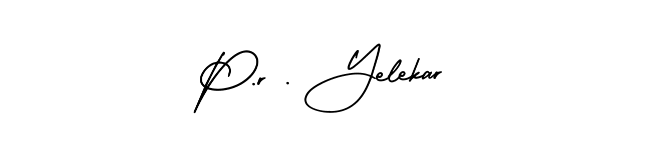 How to Draw P.r . Yelekar signature style? AmerikaSignatureDemo-Regular is a latest design signature styles for name P.r . Yelekar. P.r . Yelekar signature style 3 images and pictures png