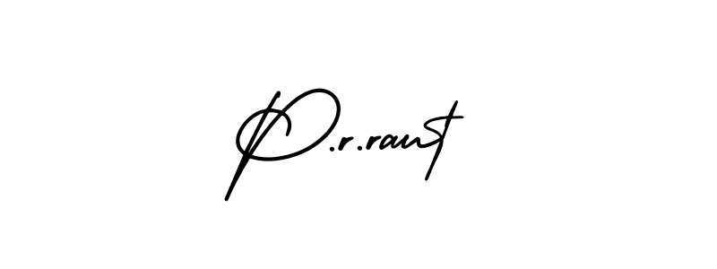 Also You can easily find your signature by using the search form. We will create P.r.raut name handwritten signature images for you free of cost using AmerikaSignatureDemo-Regular sign style. P.r.raut signature style 3 images and pictures png