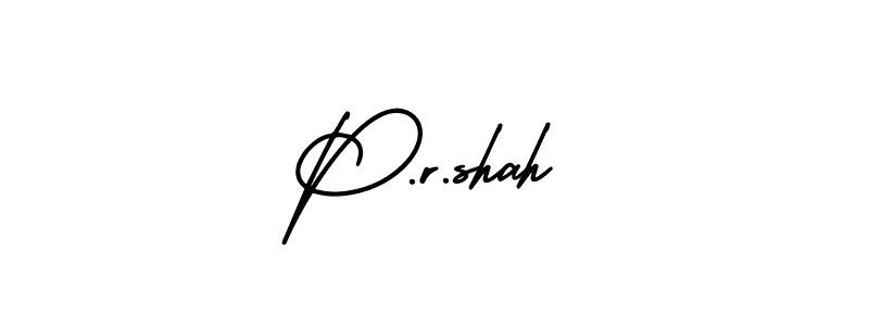 Use a signature maker to create a handwritten signature online. With this signature software, you can design (AmerikaSignatureDemo-Regular) your own signature for name P.r.shah. P.r.shah signature style 3 images and pictures png