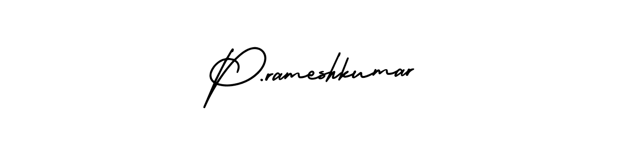 Create a beautiful signature design for name P.rameshkumar. With this signature (AmerikaSignatureDemo-Regular) fonts, you can make a handwritten signature for free. P.rameshkumar signature style 3 images and pictures png