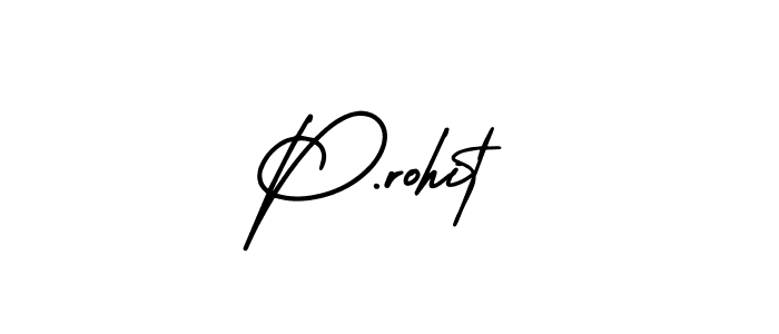 P.rohit stylish signature style. Best Handwritten Sign (AmerikaSignatureDemo-Regular) for my name. Handwritten Signature Collection Ideas for my name P.rohit. P.rohit signature style 3 images and pictures png