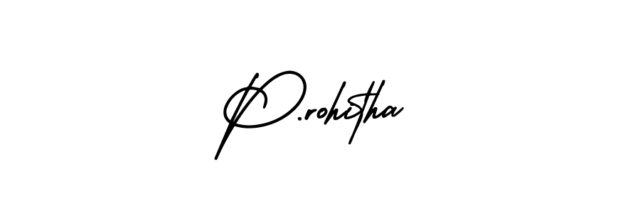 Create a beautiful signature design for name P.rohitha. With this signature (AmerikaSignatureDemo-Regular) fonts, you can make a handwritten signature for free. P.rohitha signature style 3 images and pictures png