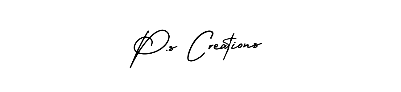 Once you've used our free online signature maker to create your best signature AmerikaSignatureDemo-Regular style, it's time to enjoy all of the benefits that P.s Creations name signing documents. P.s Creations signature style 3 images and pictures png