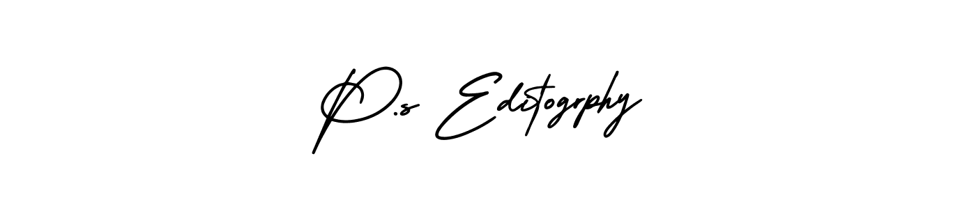 Also we have P.s Editogrphy name is the best signature style. Create professional handwritten signature collection using AmerikaSignatureDemo-Regular autograph style. P.s Editogrphy signature style 3 images and pictures png