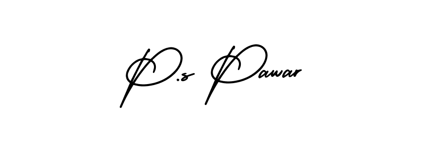 Use a signature maker to create a handwritten signature online. With this signature software, you can design (AmerikaSignatureDemo-Regular) your own signature for name P.s Pawar. P.s Pawar signature style 3 images and pictures png