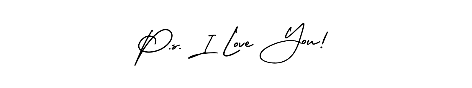 How to make P.s. I Love You! name signature. Use AmerikaSignatureDemo-Regular style for creating short signs online. This is the latest handwritten sign. P.s. I Love You! signature style 3 images and pictures png