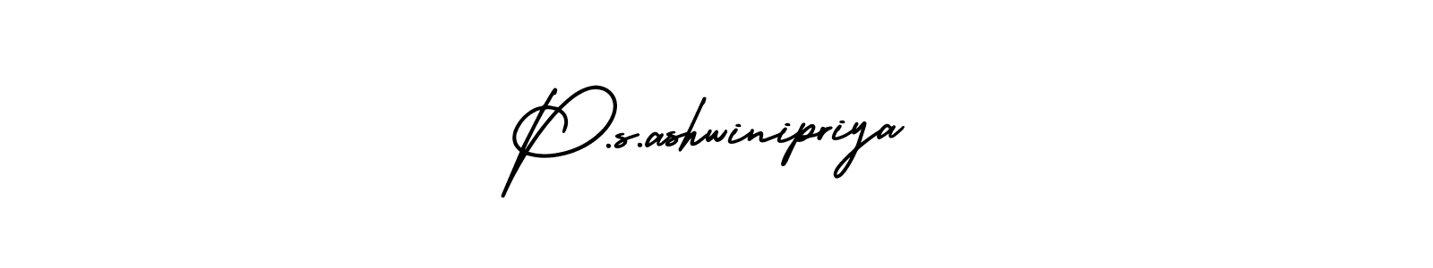 Design your own signature with our free online signature maker. With this signature software, you can create a handwritten (AmerikaSignatureDemo-Regular) signature for name P.s.ashwinipriya. P.s.ashwinipriya signature style 3 images and pictures png