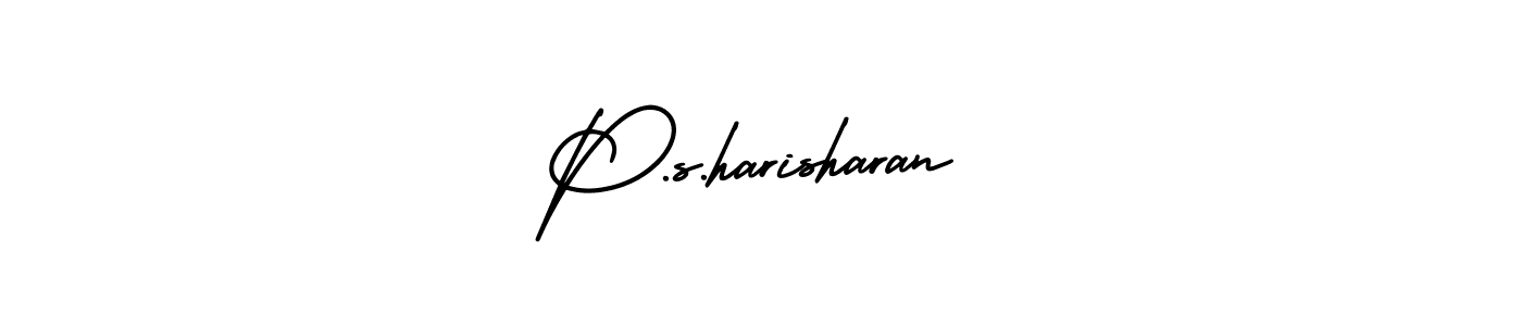 P.s.harisharan stylish signature style. Best Handwritten Sign (AmerikaSignatureDemo-Regular) for my name. Handwritten Signature Collection Ideas for my name P.s.harisharan. P.s.harisharan signature style 3 images and pictures png